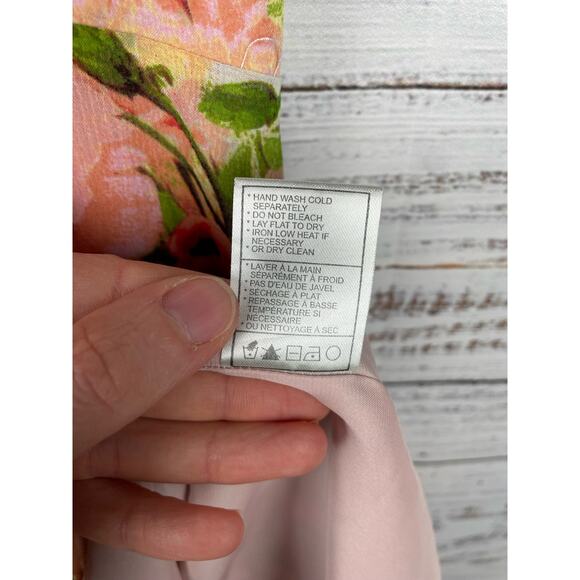 BB Dakota Loe Slip Dress Pink Floral Mini Roses 6 Strappy Summer Y2K Sheer Fairy - Picture 8 of 8